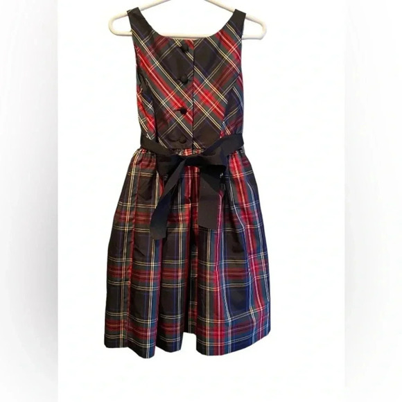 POLO RALPH LAUREN EUC GIRLS PLAID CHRISTMAS DRESS DRESSES HOLIDAY TOP SIZE 6 - Picture 2 of 4